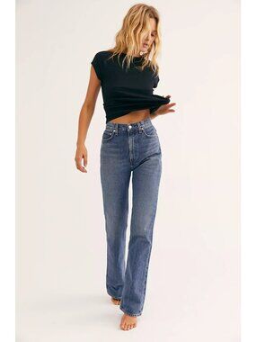Agolde Vintage High-Rise Flare Jeans in Absolute Size 31